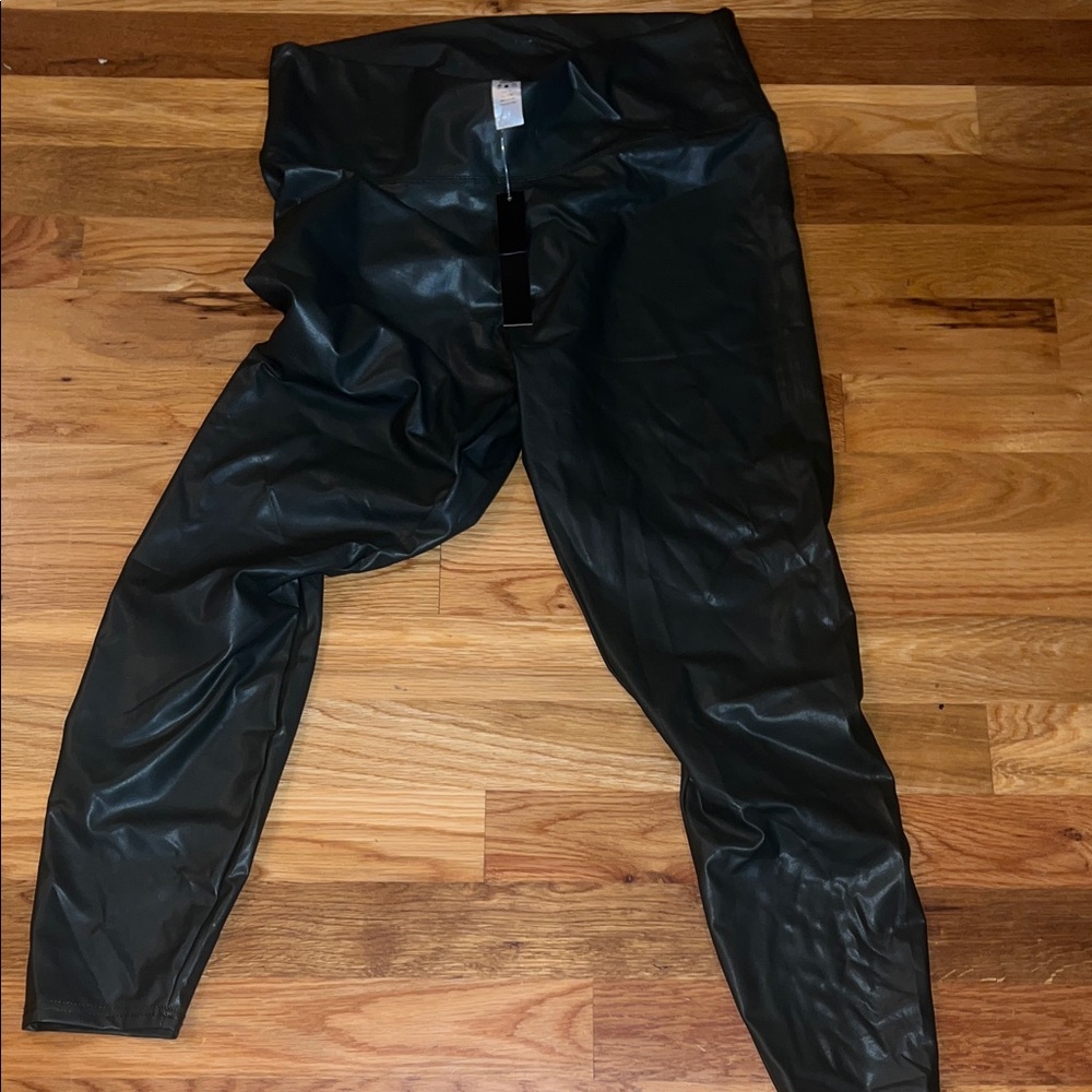 Black Faux Leather Leggings